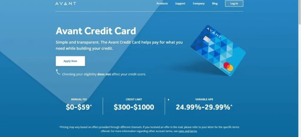 Avant Credit Card  Login